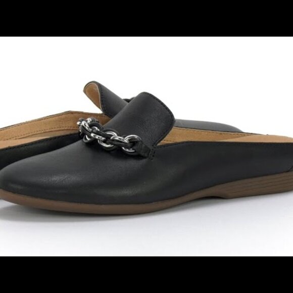 NEW Leora Leather Comfort Mules For Women in black 1125 4m2 - Picture 10 of 10